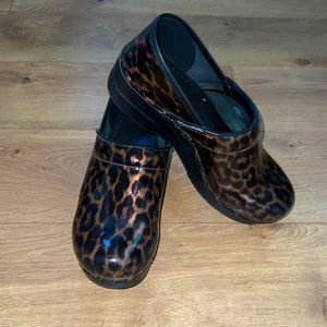 Dansko Leopard Print Clogs